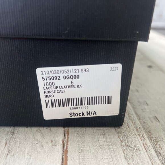 *NEW* GUCCI LACE UP LOAFER NERO SIZE G6 (7M/8.5W) RETAIL $1,200 IN BOX - Picture 8 of 8